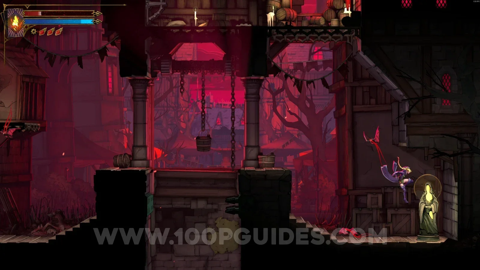 Castlevania Belmonts Curse Ruined Market: XP Statue #7 in the marked area