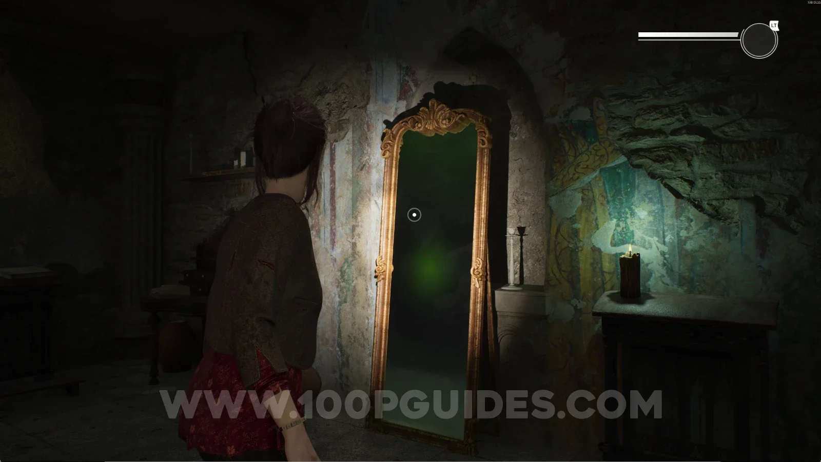 Remothered: Red Nuns Legacy Convent: interacting with the mirror in the new area