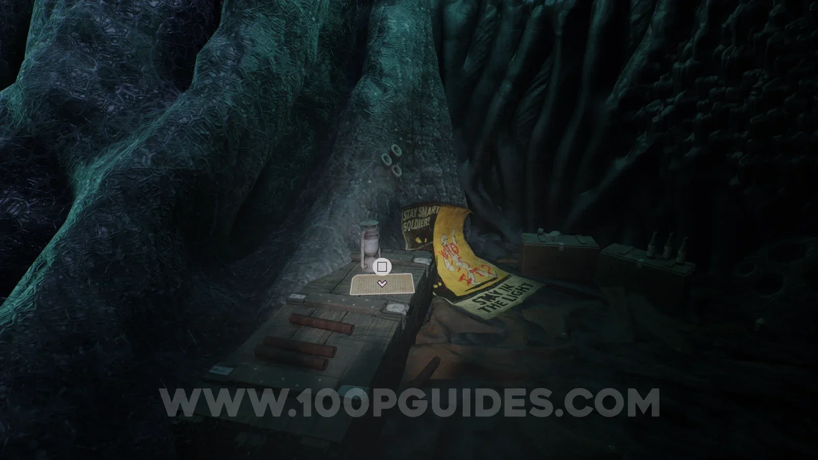 Terrible Lizards Chapter 4: Murderer in the camps? note on a small box behind the strands of goo