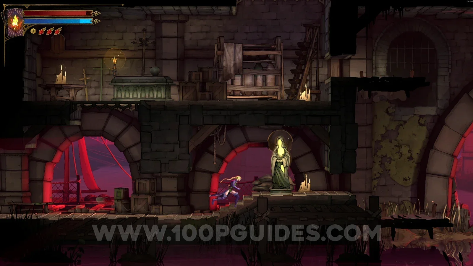 Castlevania Belmonts Curse Street Of The Tomb Masons: XP Statue #3 in the lower section