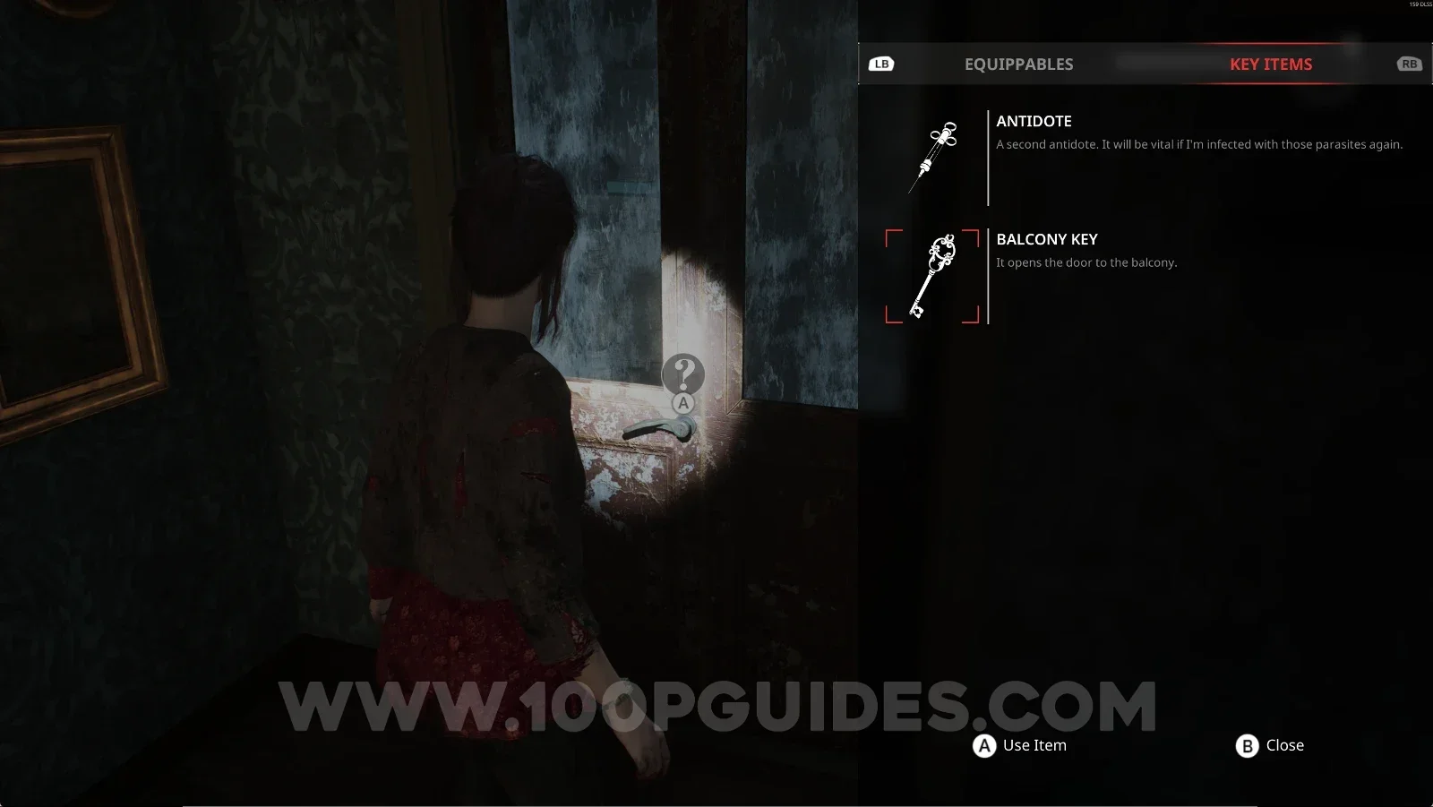 Remothered: Red Nuns Legacy: using the Balcony Key on the door next to it