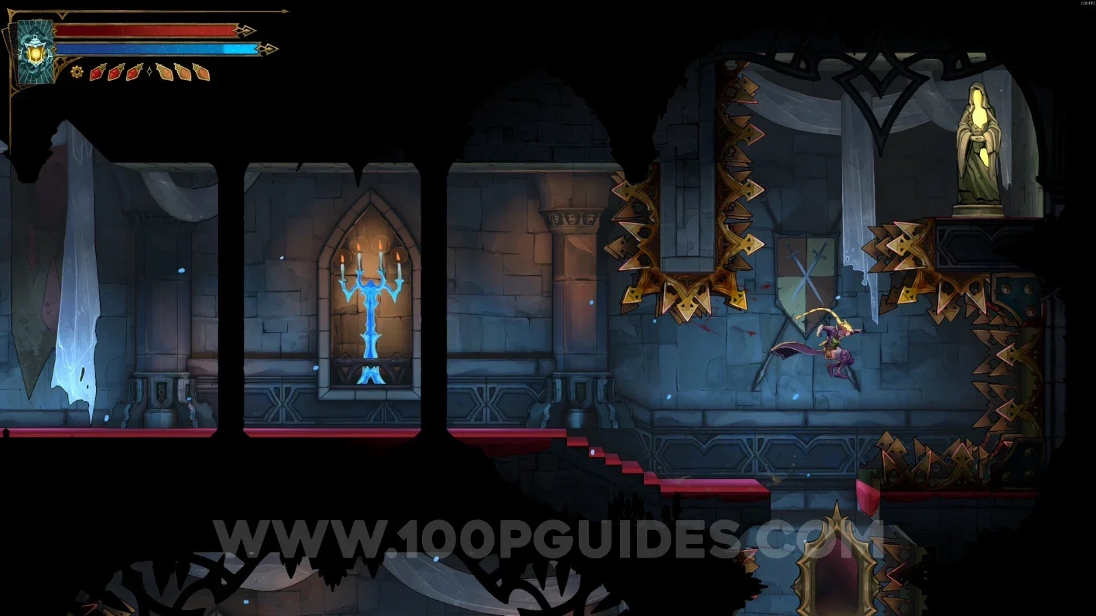 Castlevania Belmonts Curse Dungeon: XP Statue #72 in the marked area