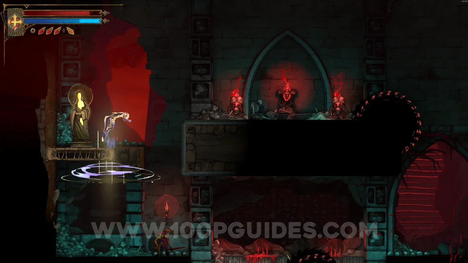 Castlevania Belmonts Curse Realm Of The Old Night: XP Statue #57 in the marked area