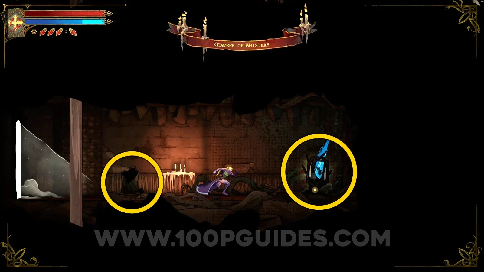 Castlevania Belmonts Curse Chamber Of Whispers: Wise Heart Fragment #1 in the secret room