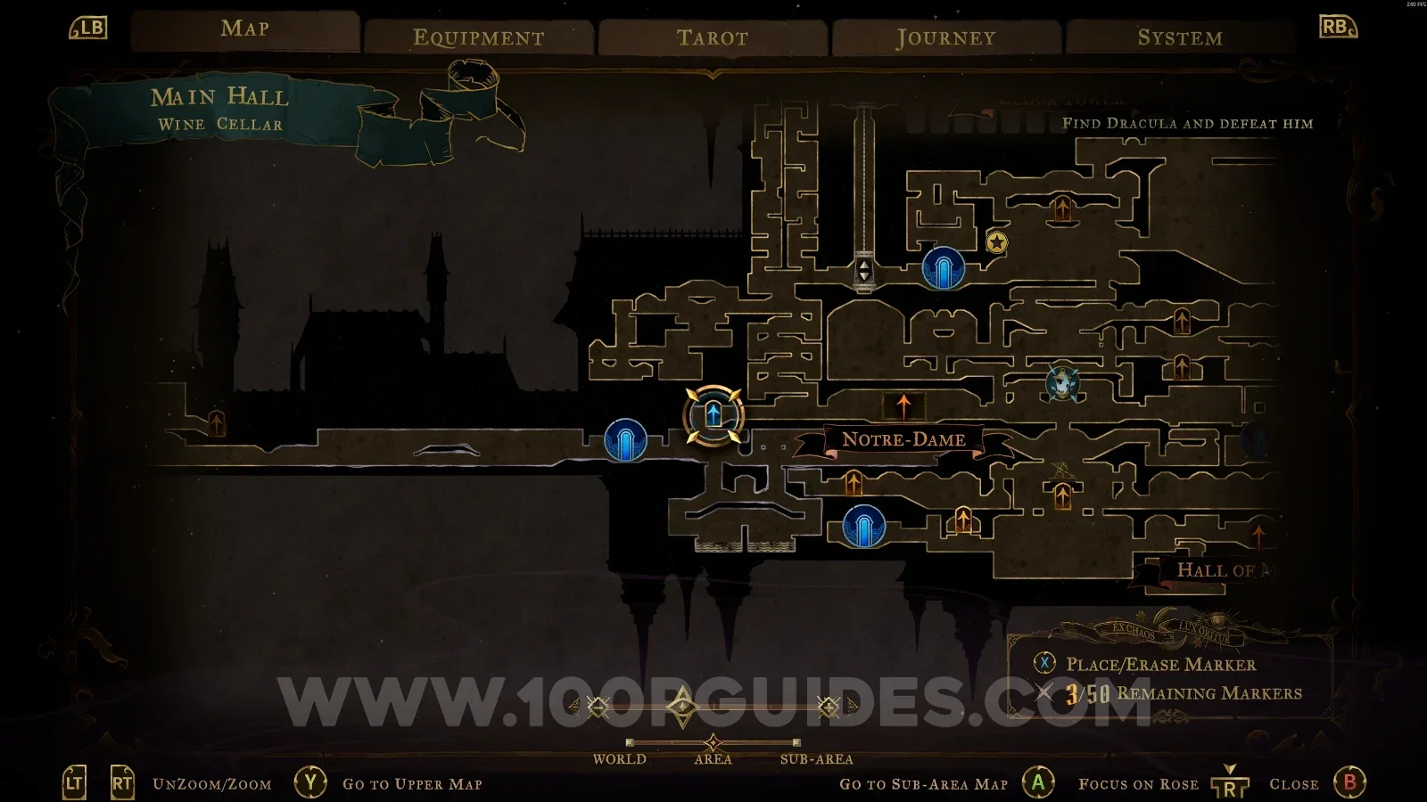 Castlevania Belmont's Curse Entrance Corridor: the Wine Cellar door on the way to Wise Heart Fragment #11