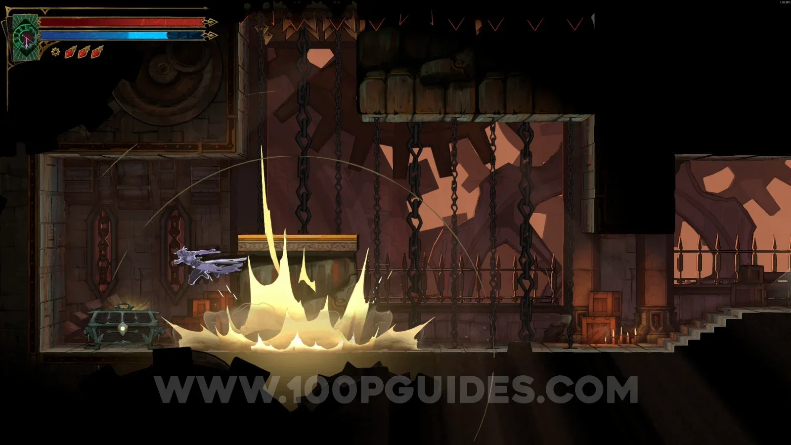 Castlevania Belmont's Curse Daedalus Crossing: chest with Relic #5 Hollow Bone on the left side