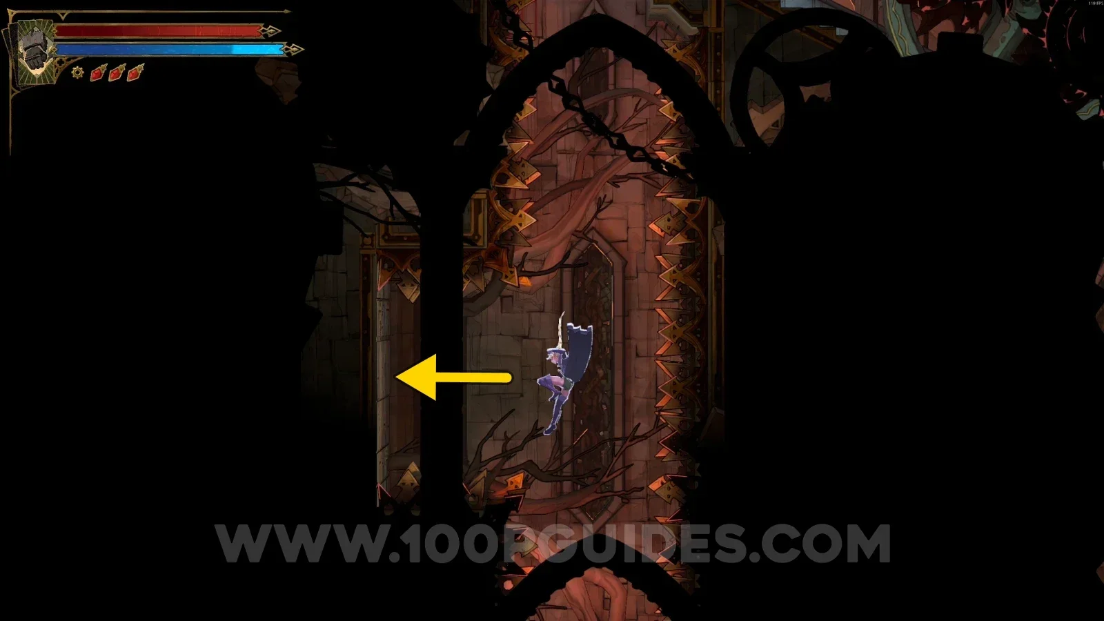 Castlevania Belmont's Curse Eastern Steps: dashing left inside the hole to reveal a secret area