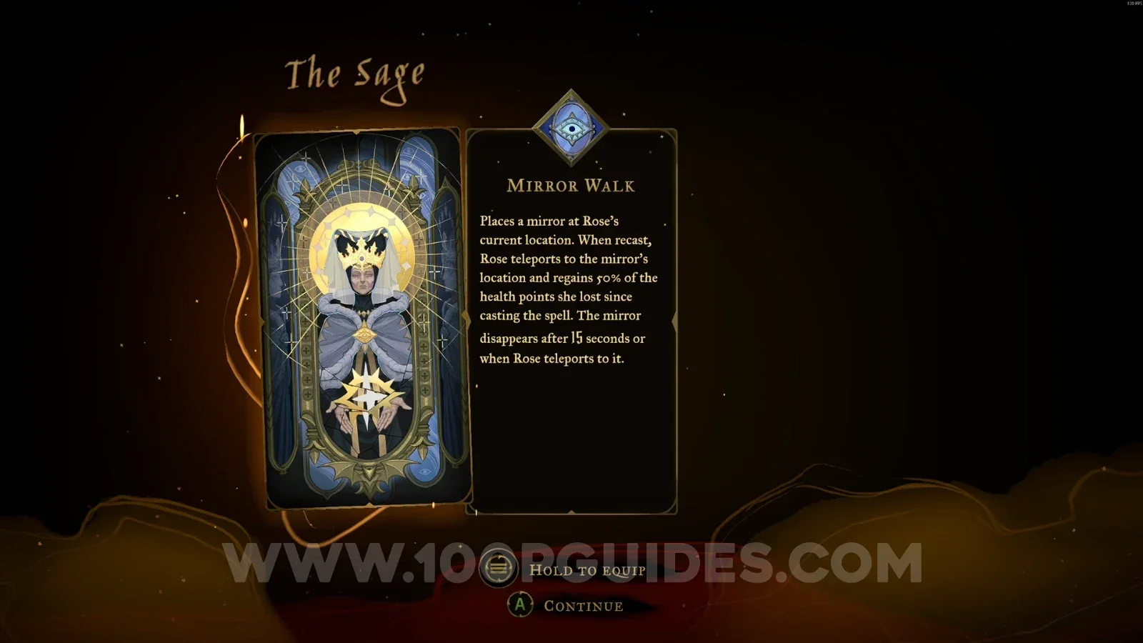Castlevania Belmonts Curse: Mirror Walk arcana received from Eleanor in the Mausoleum of the Queens