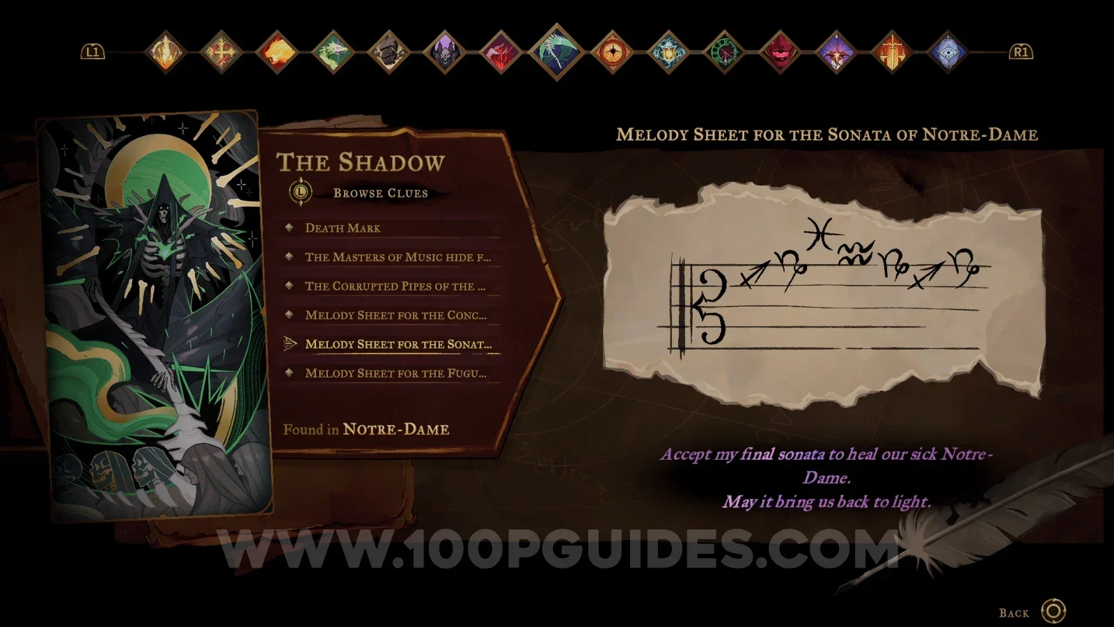 Castlevania: Belmont's Curse Notre-Dame Organ: the second of the 3 songs needed to reach The Shadow