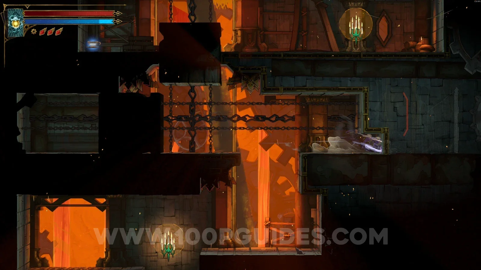 Castlevania Belmont's Curse Central Fuel Reservoir: using the slide behind the block to enter the corridor