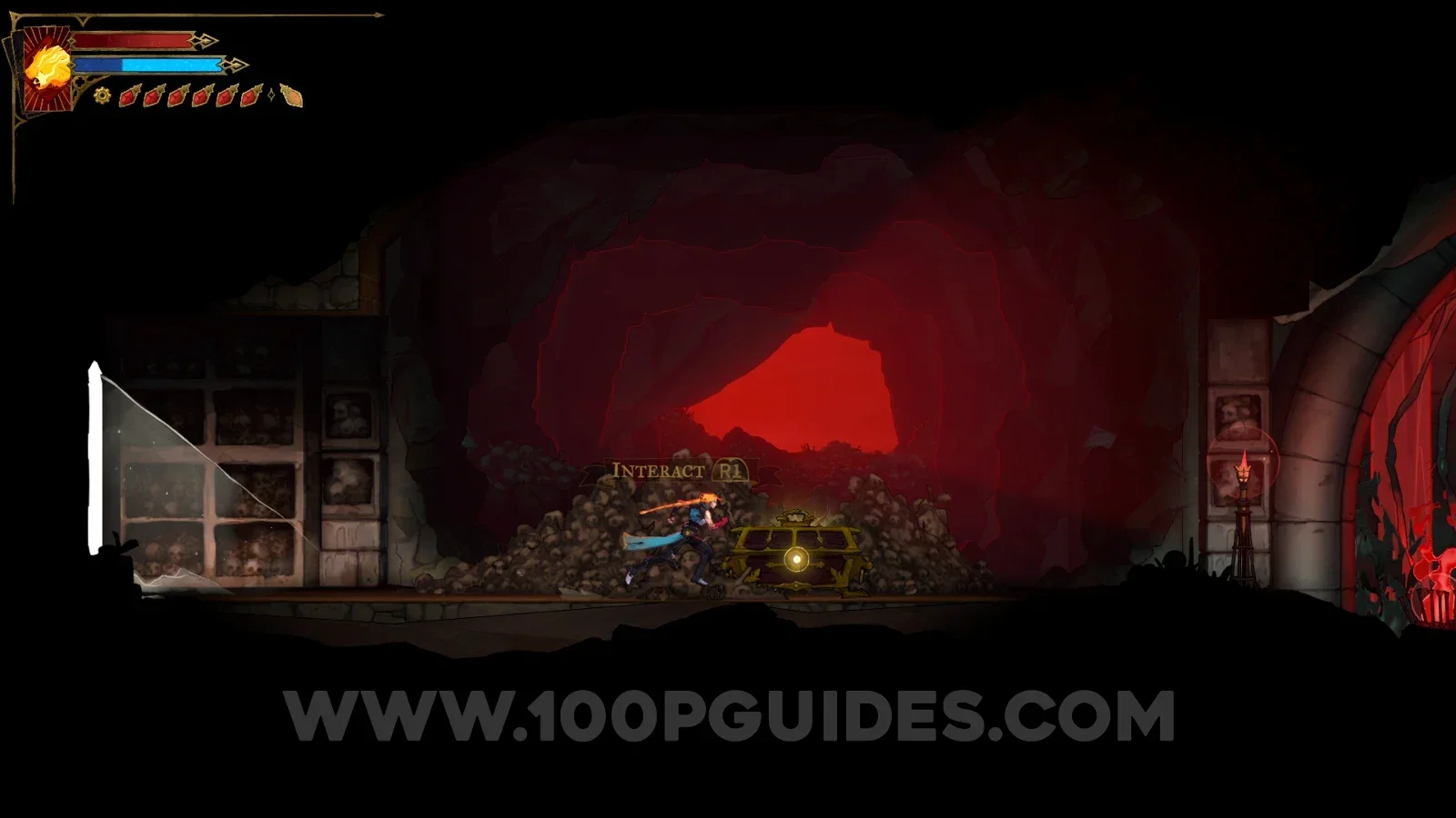 Castlevania Belmonts Curse Catacombs Of Paris: the chest containing the Whip weapon