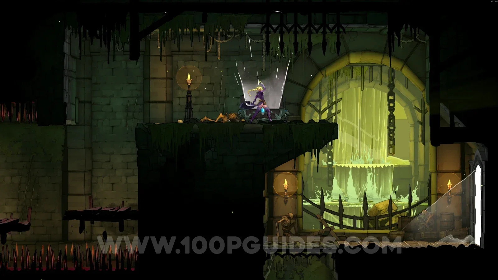 Castlevania Belmonts Curse Central Sewer Drain: Arcane Whip route to the chest with Relic #3 Twilight Gem