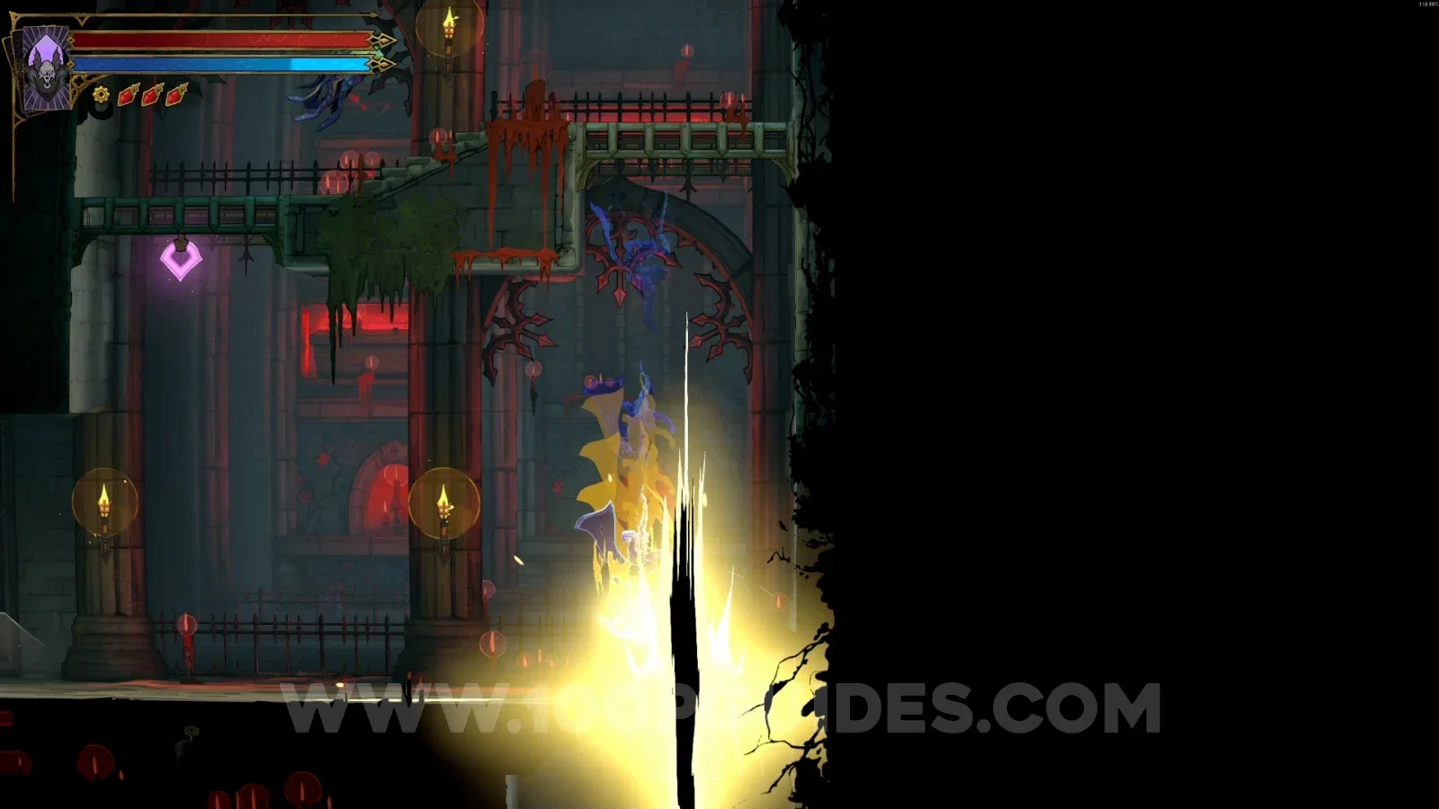 Castlevania Belmonts Curse Ancient Sewers: breaking the floor with Smash on the way to Brave Heart Fragment #4