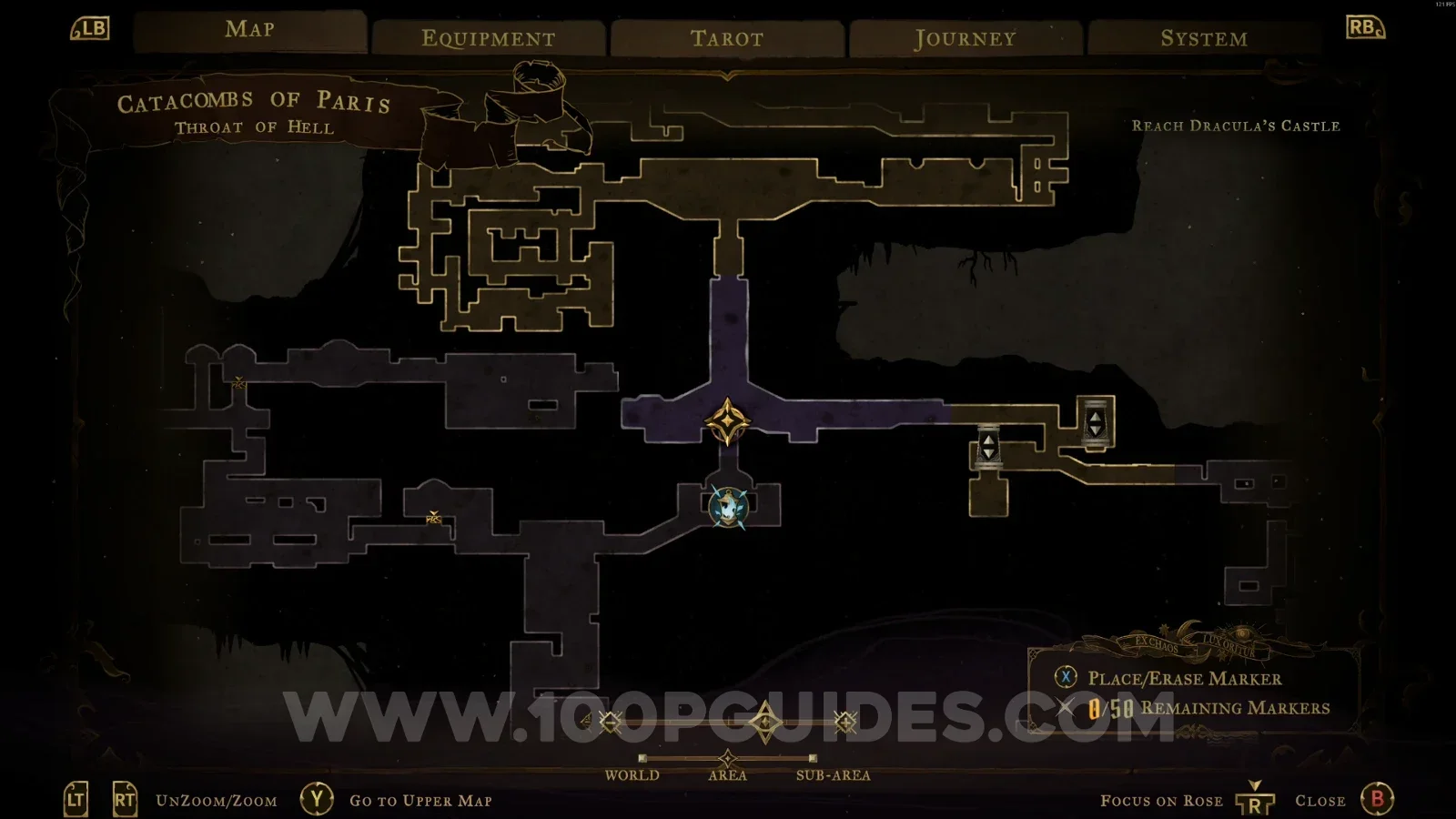 Castlevania Belmonts Curse Throat Of Hell: left side of the Ebony Claw area toward Wise Heart Fragment #2