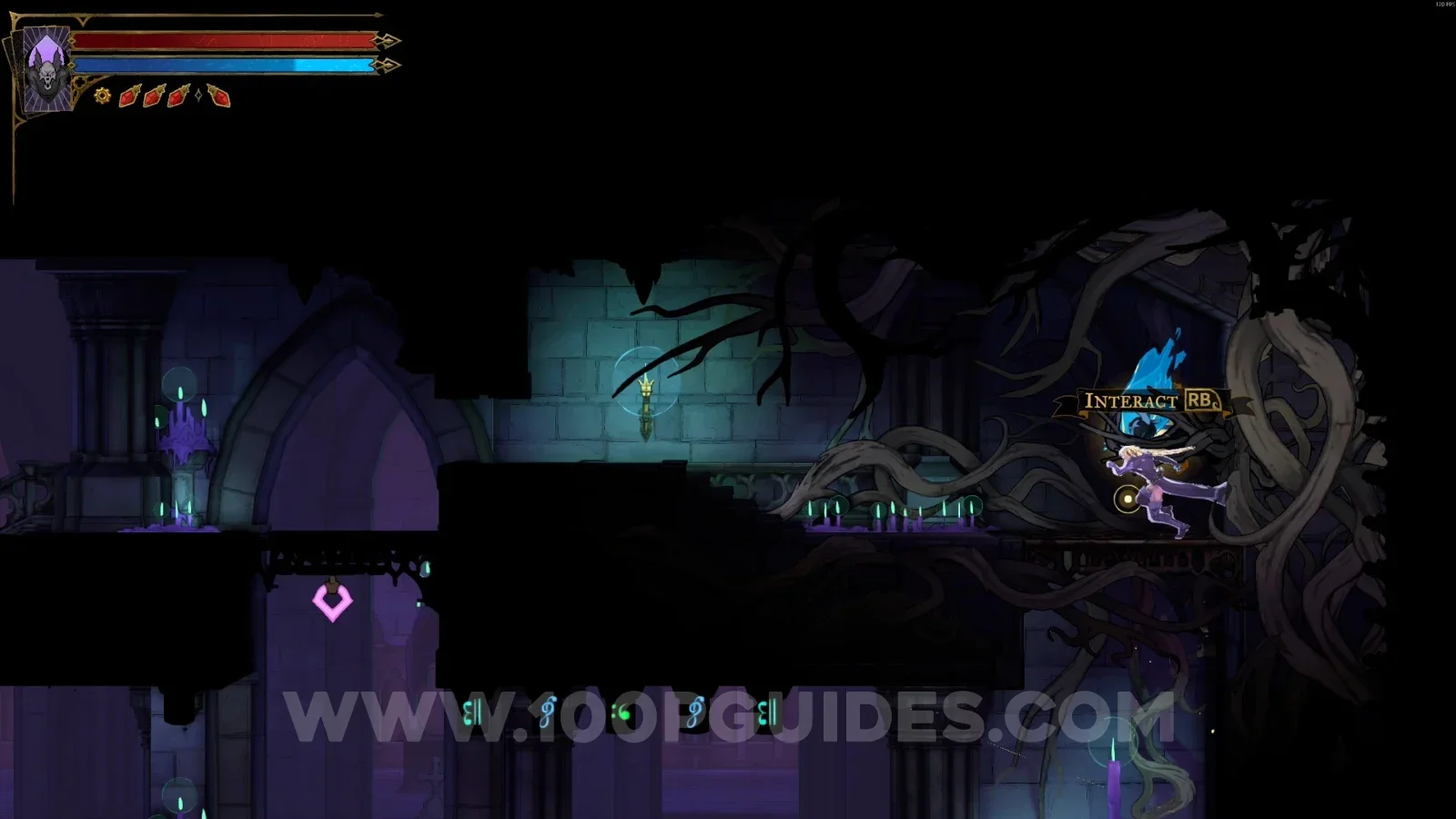 Castlevania Belmont's Curse Chapel Of Patience: Wise Heart Fragment #19 in the marked area