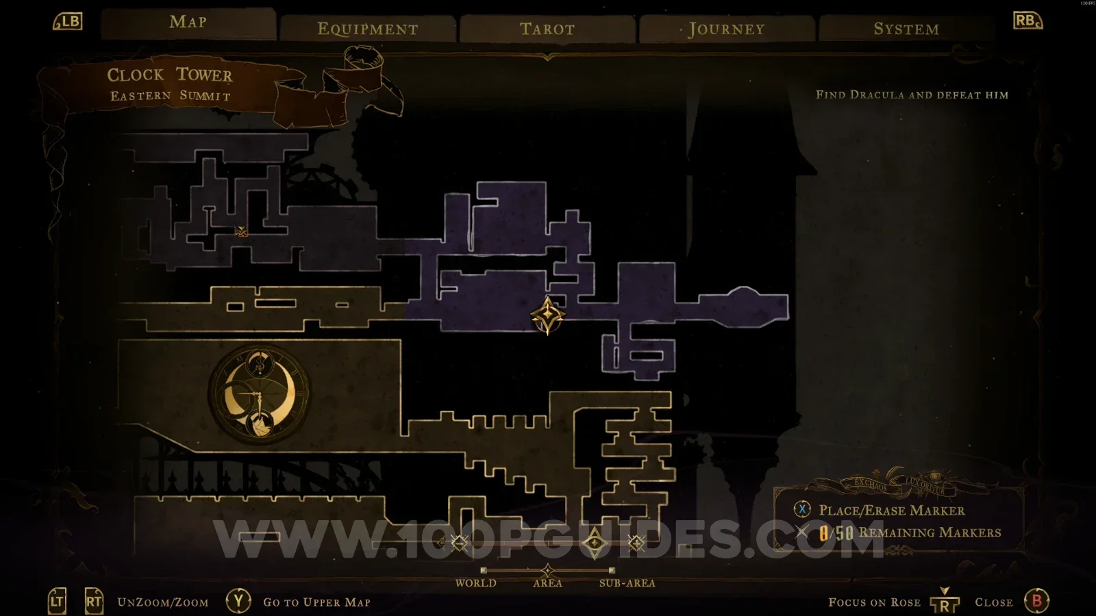 Castlevania Belmont's Curse Eastern Summit: climbing the platforms in the area marked on the map