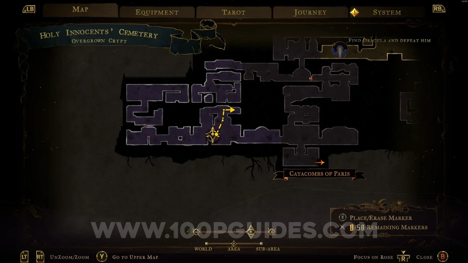Castlevania Belmont's Curse Overgrown Crypt: climbing to the highest part of the area with the Arcane Whip