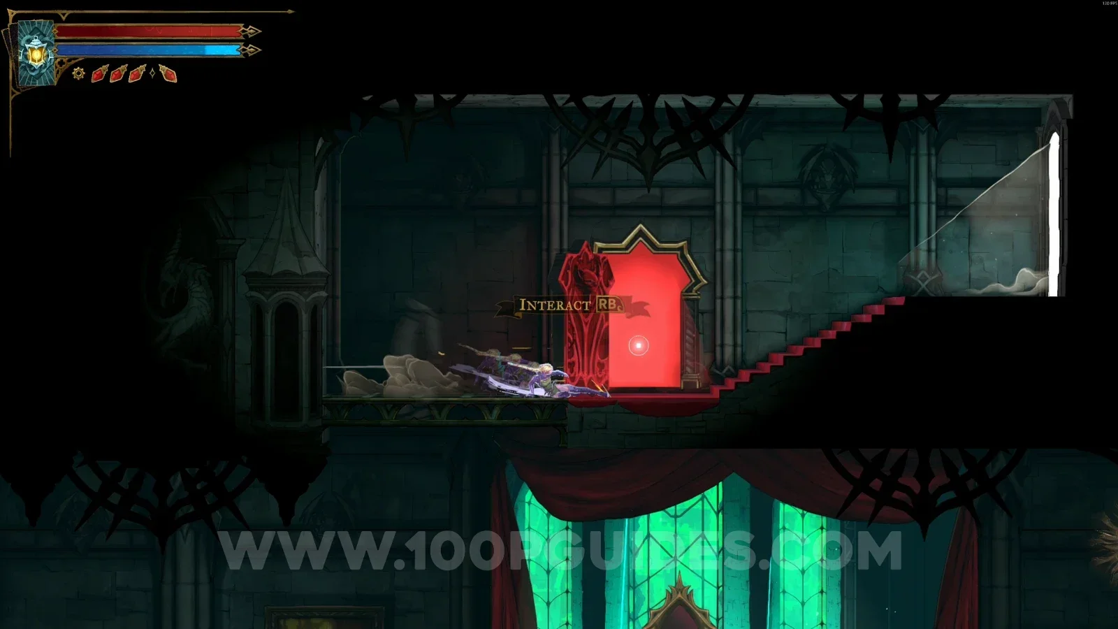 Castlevania Belmonts Curse Main Hall: the red door in the secret area on the way to the Morning Star