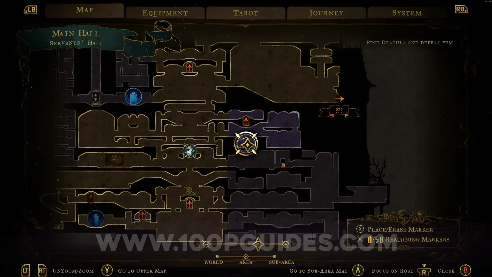 Castlevania Belmonts Curse Main Hall: the red door at the map location for the Jewel Knuckles