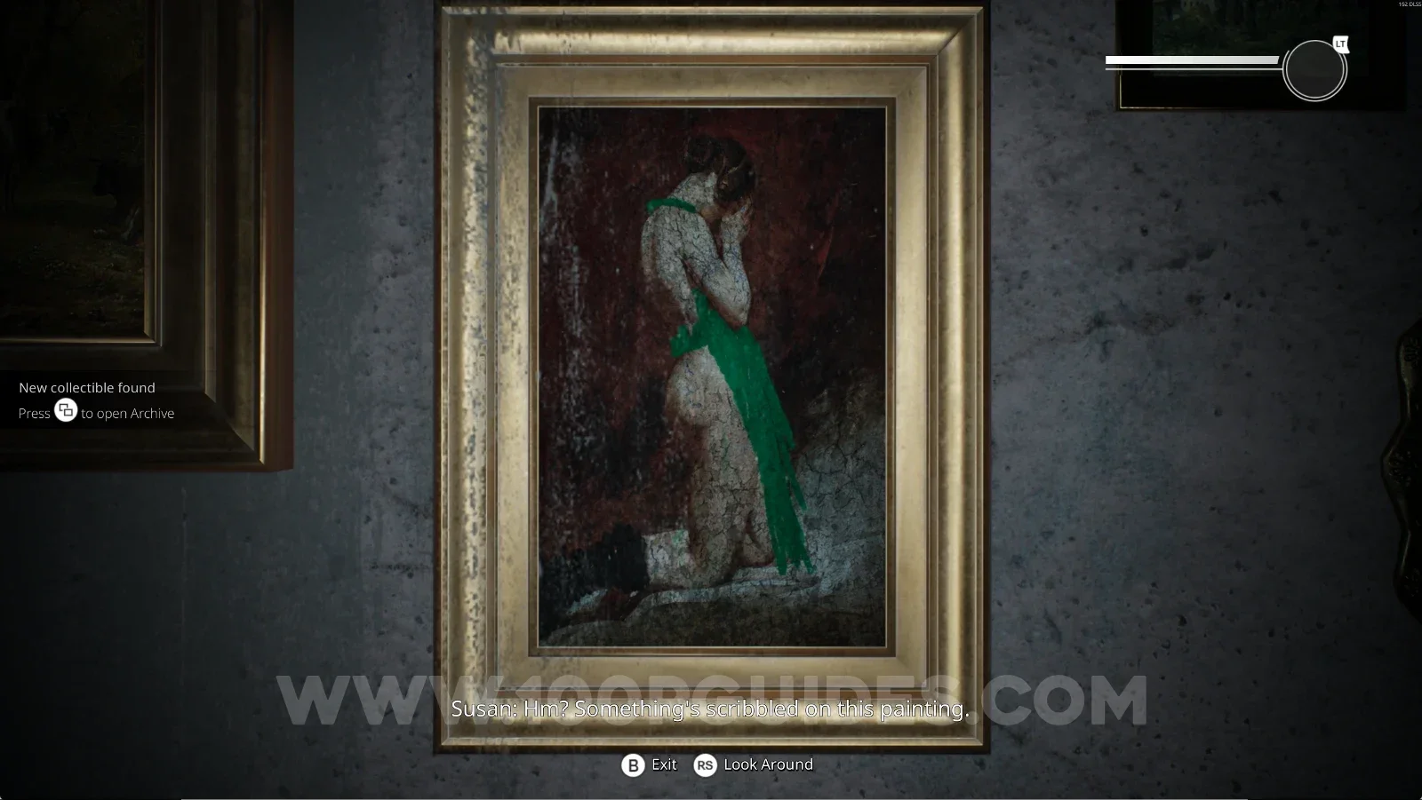 Remothered: Red Nuns Legacy: the Painting With A Woman Stained In Green on the right wall