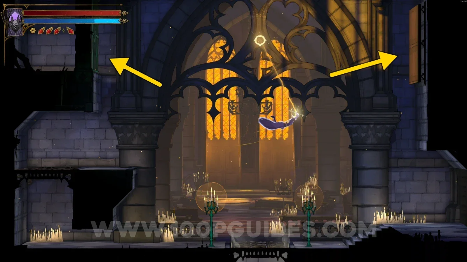 Castlevania Belmonts Curse Clock Tower: climbing up on the left after using the pressure plate