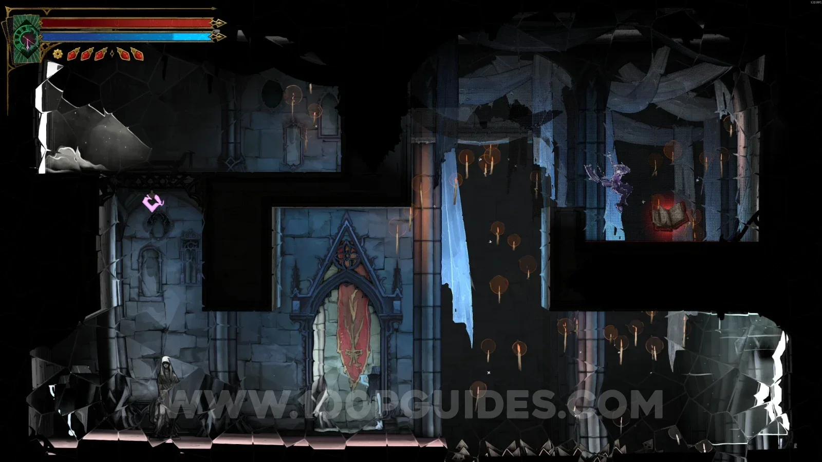 Castlevania Belmonts Curse Looping Hallways: Red Book #1 inside the secret room