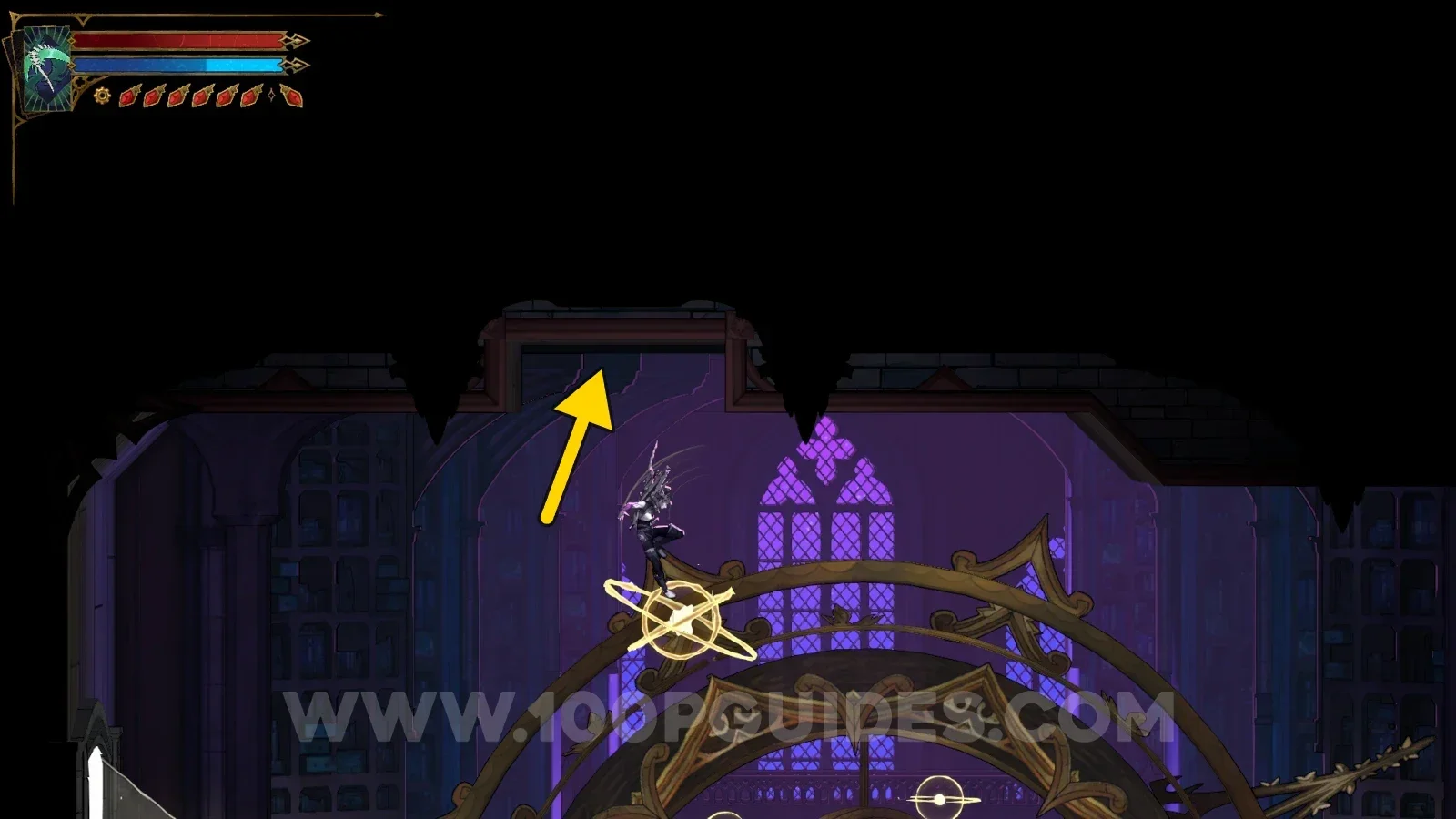 Castlevania Belmonts Curse Rhetoric Shelves: using the orbs to climb to the upper part