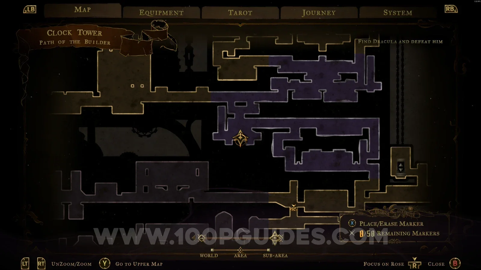 Castlevania Belmont's Curse Path Of The Builder: lever on the left side in the area marked on the map