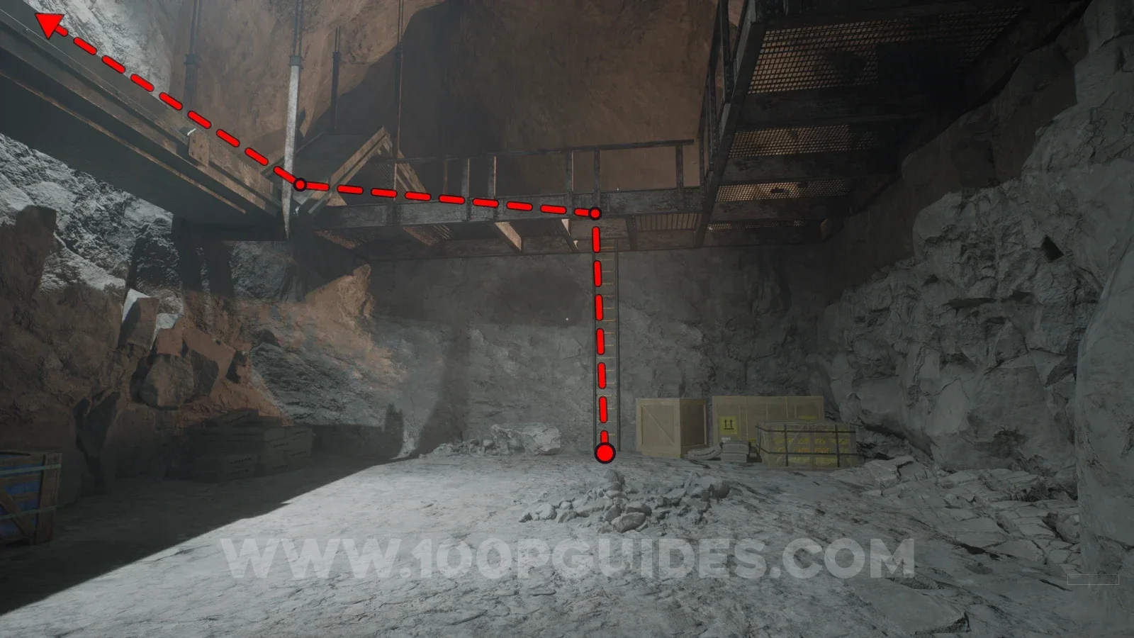 Terrible Lizards Chapter 3: following the conveyor belt to the left from the top of the ladder