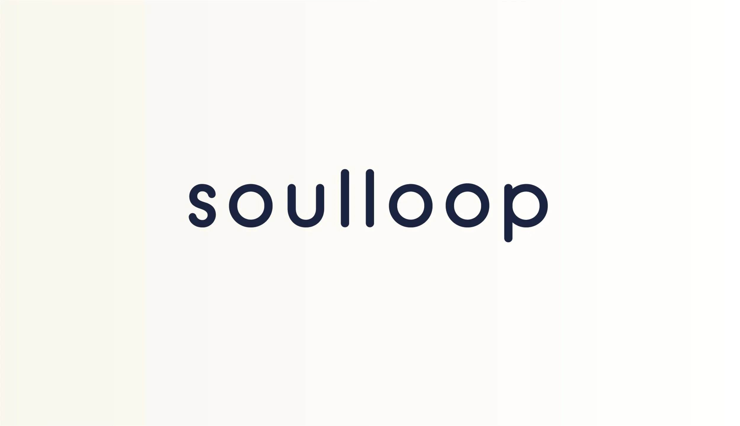 Soulloop’s original rounded lowercase wordmark on cream