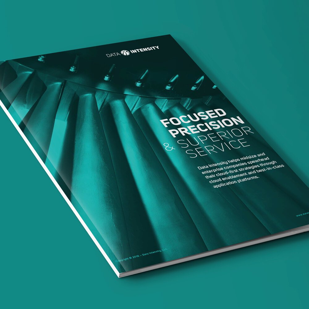 Original Data Intensity white paper with a teal architectural cover and Focused Precision and Superior Service title