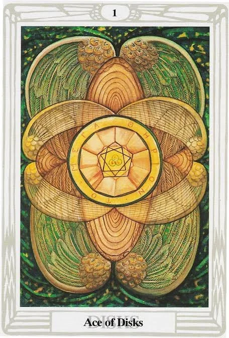Ace of Disks, Thoth tarot
