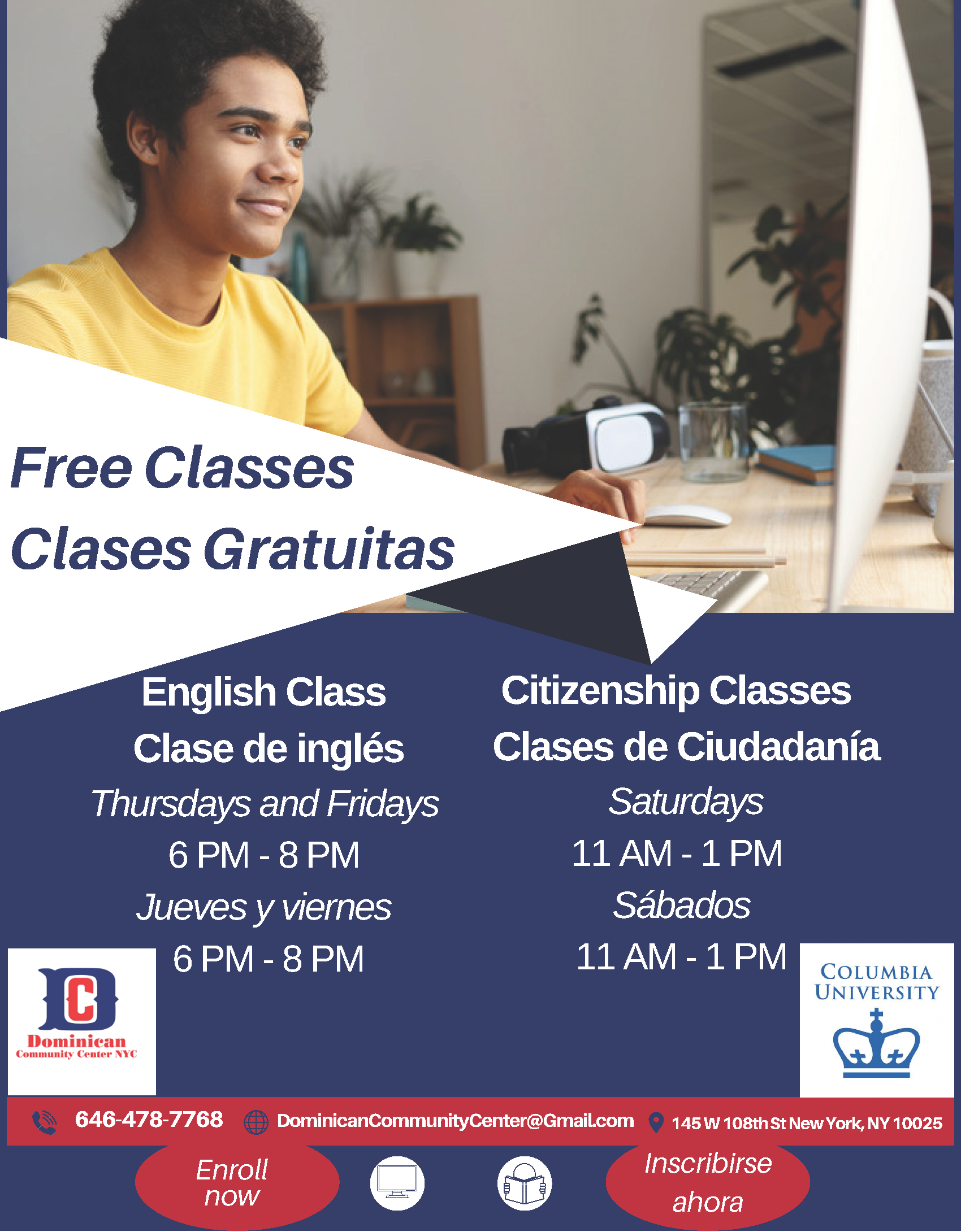 Learn English / United States Citizen Classes Flyer