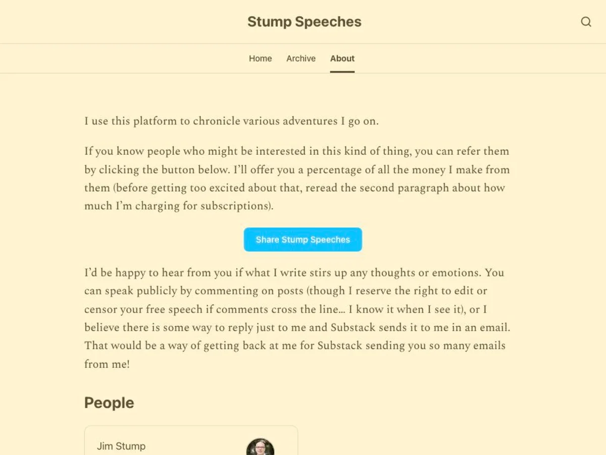 Stump Speeches publication artwork