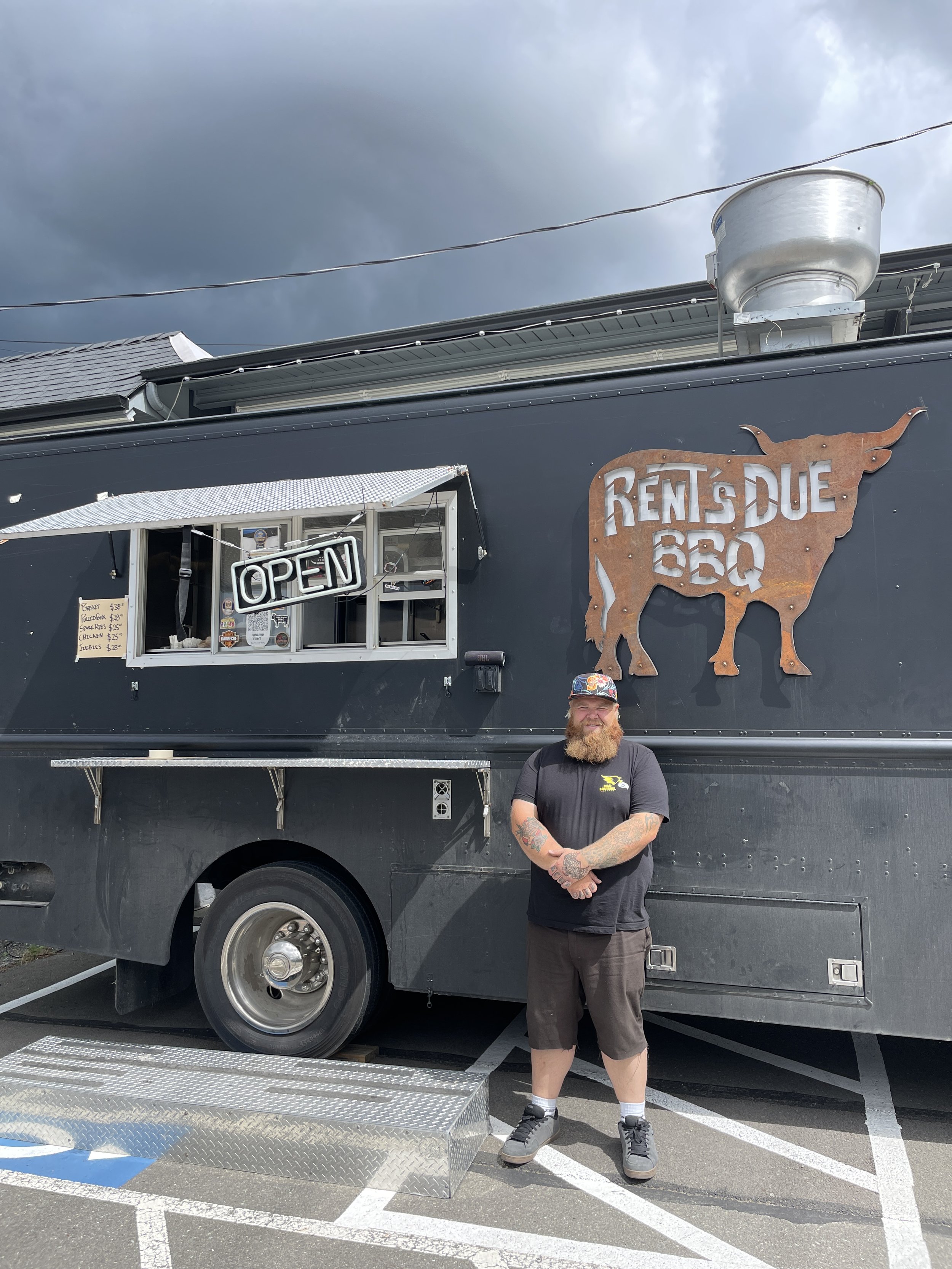 Rent's Due BBQ truck at The Line HQ