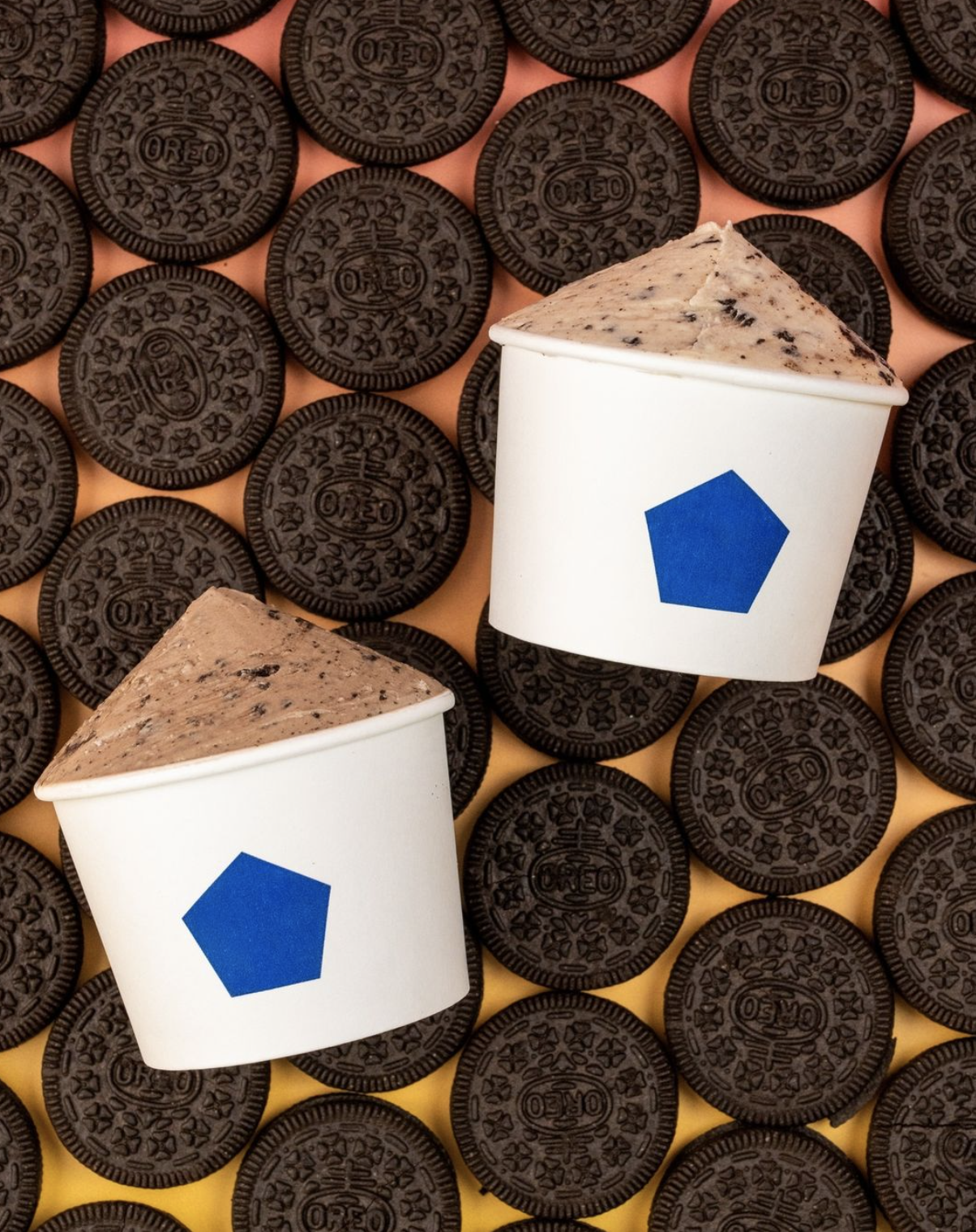 Double Oreo ice cream cups