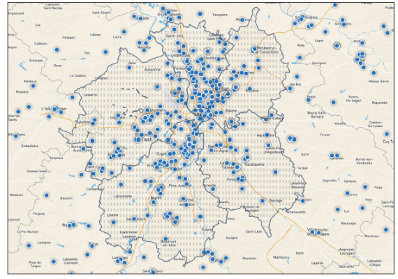 Carte des poseurs-installateurs de menuiserie, fermeture et protection solaire dans l’agglomération de Toulouse