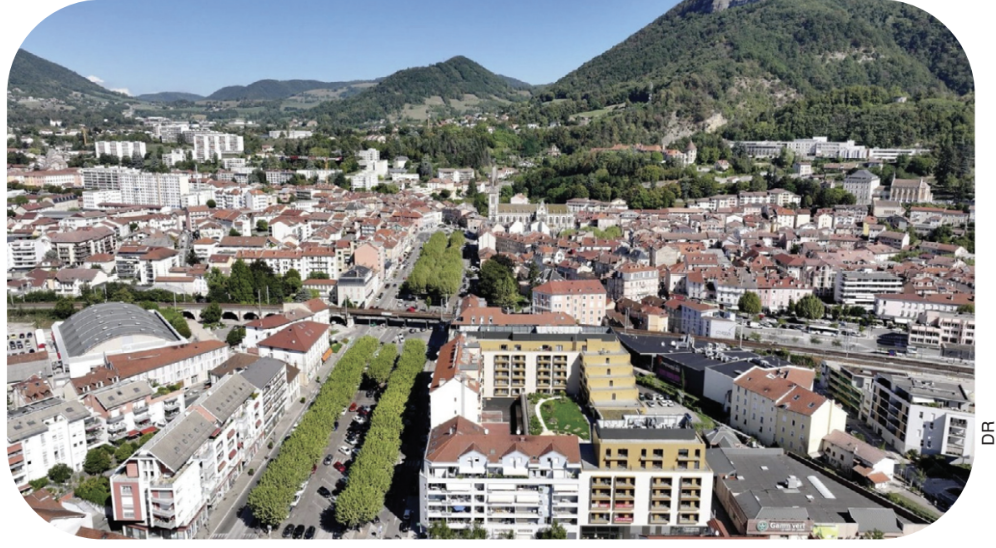Vue aérienne de Voiron