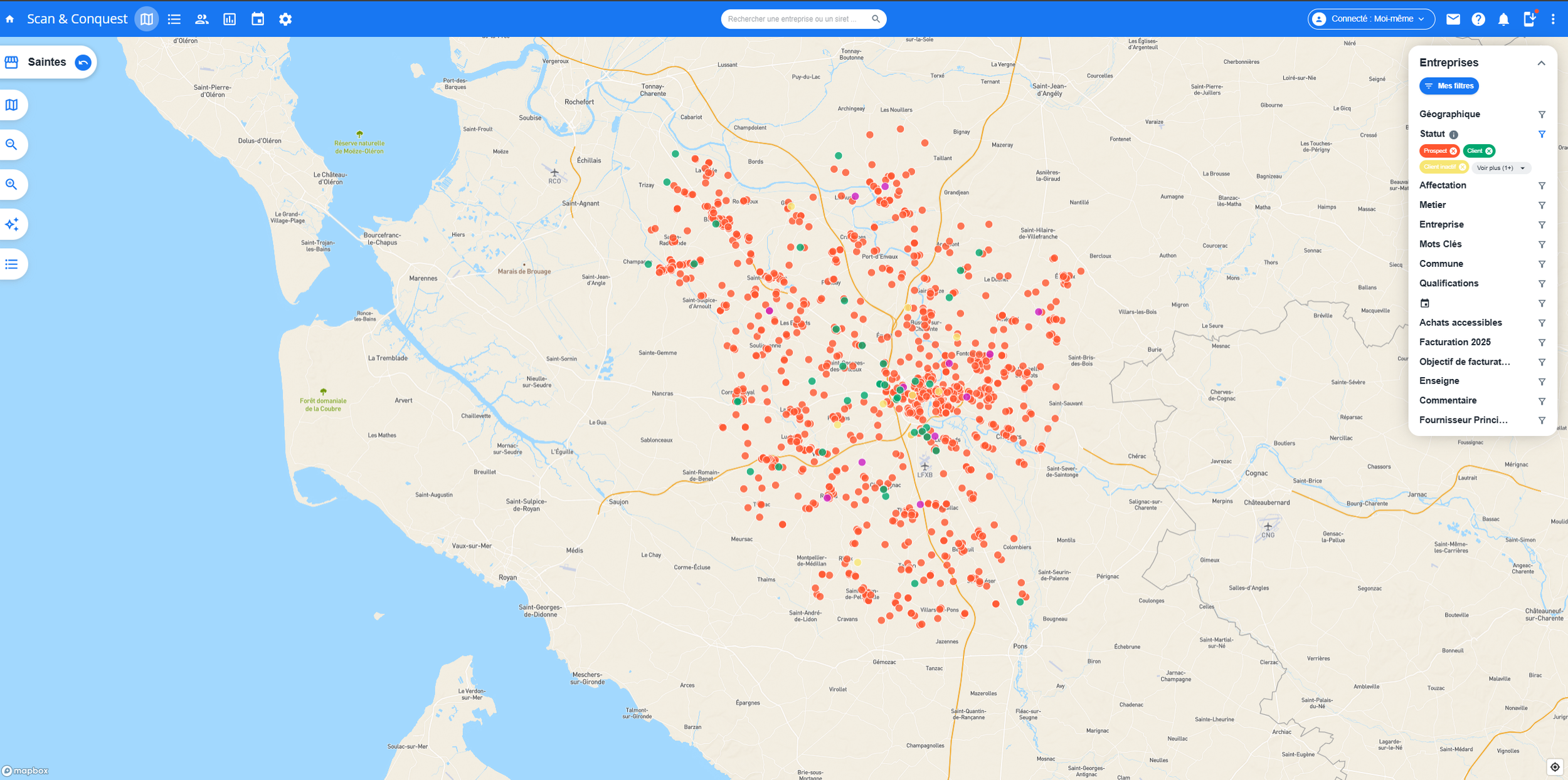 Cartographie des entreprises dans Scan & Conquest