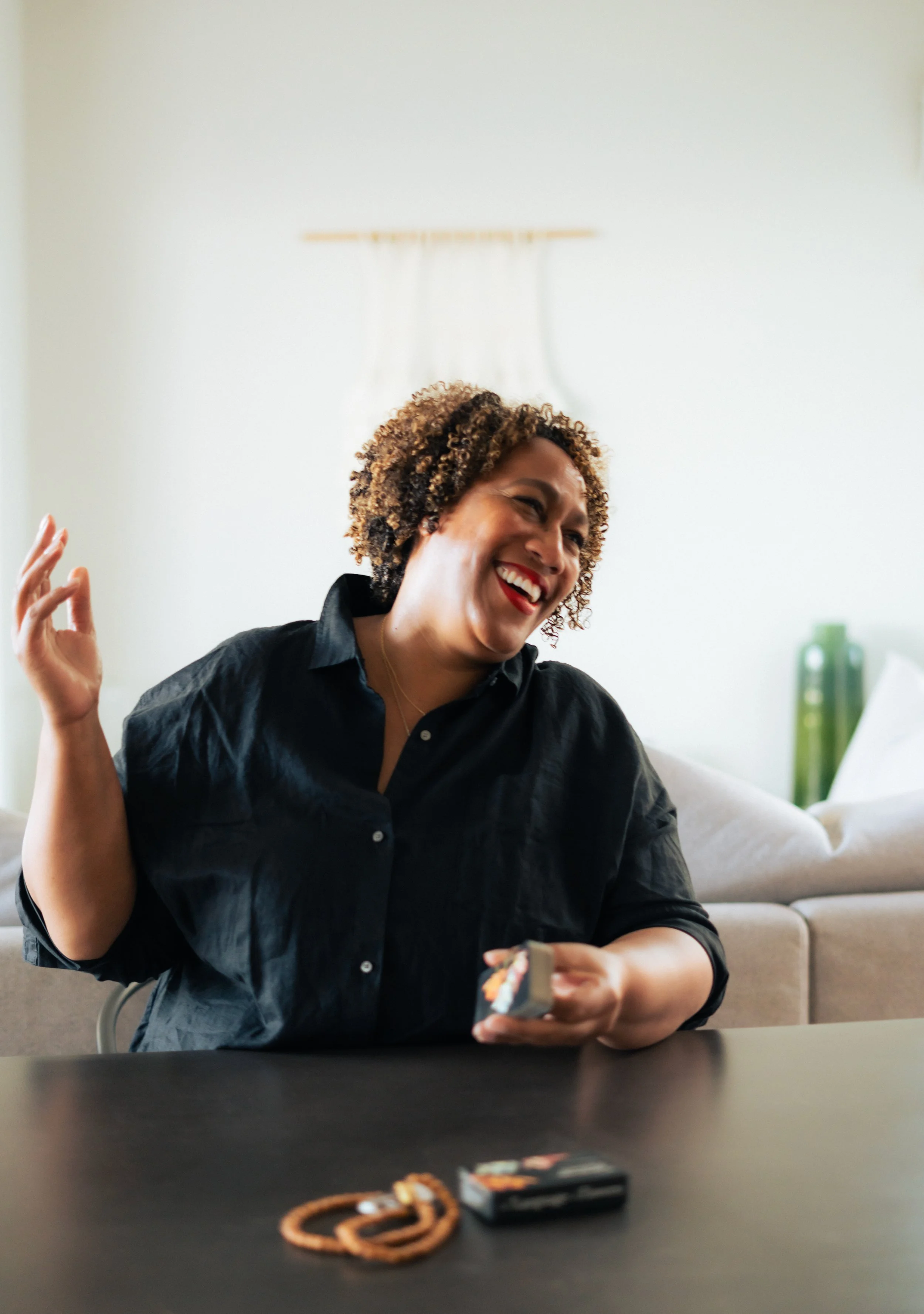Mariama Roberts holding space during an online energy healing session