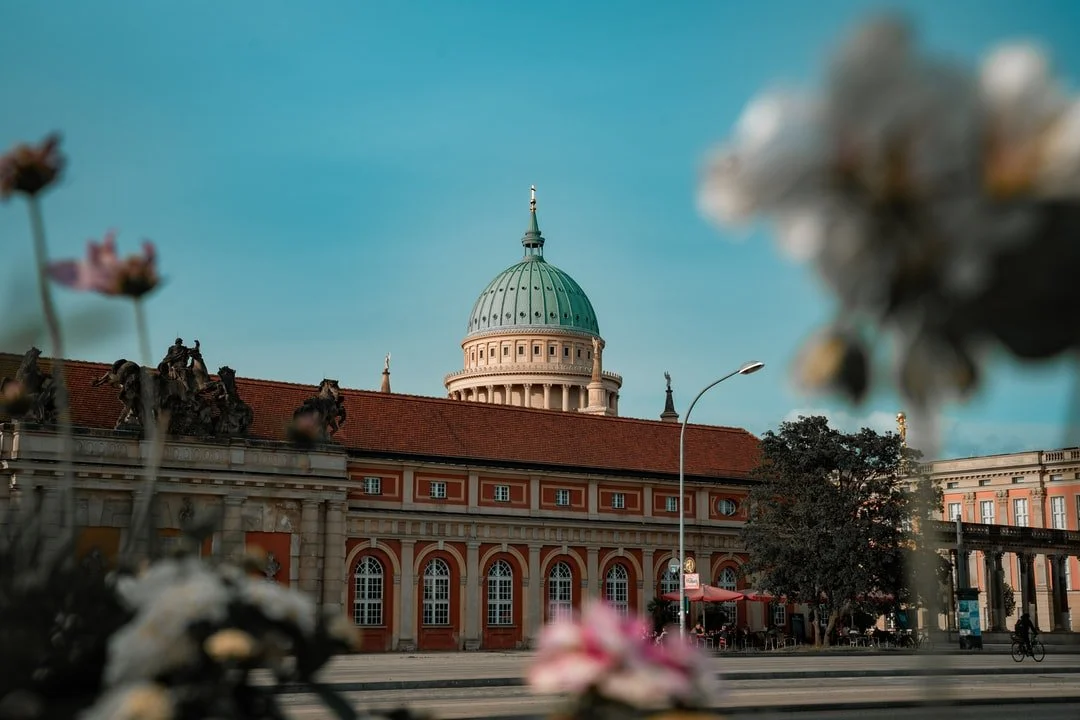 Potsdam city centre with the dome of St Nicholas Church
