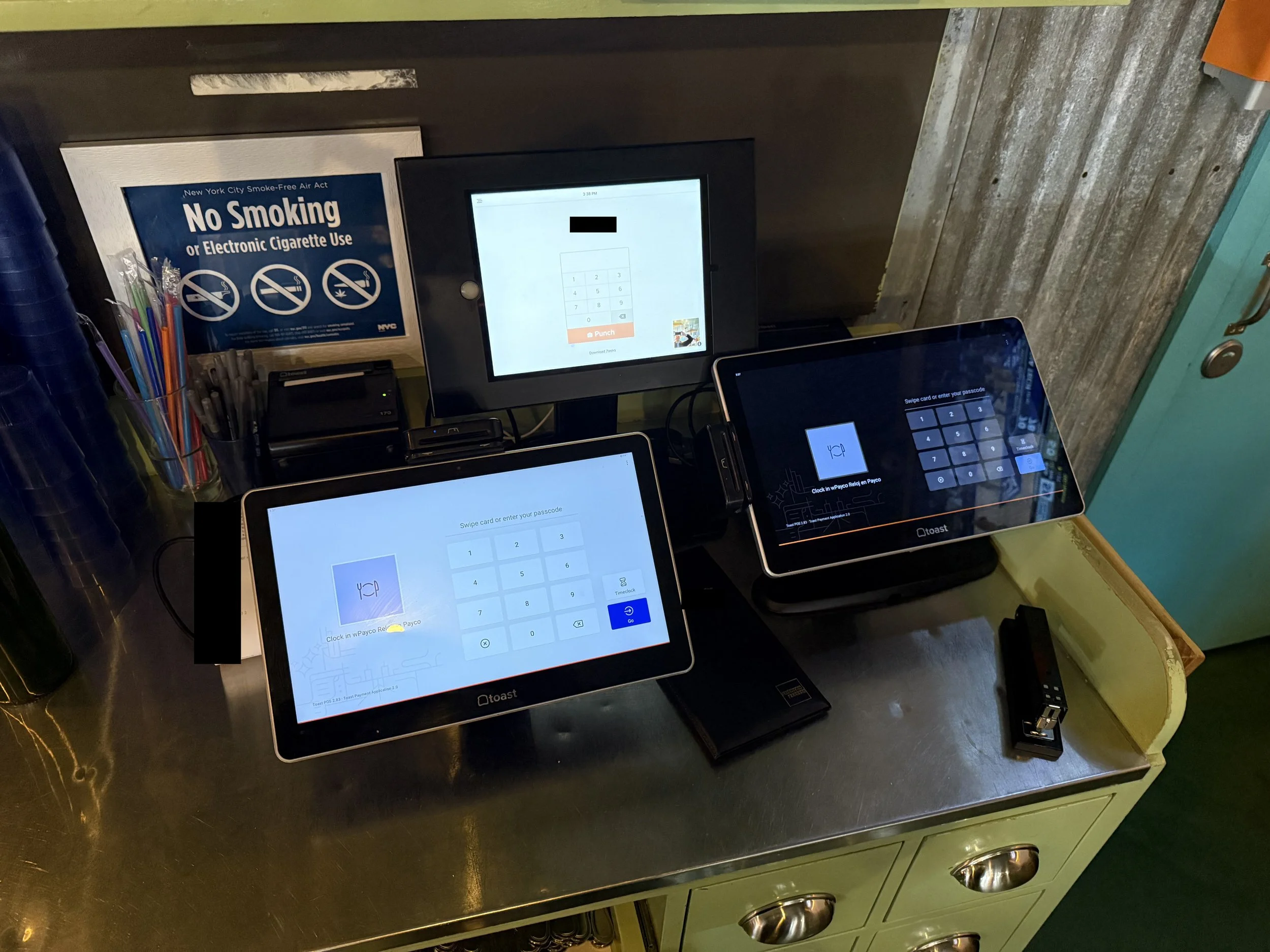 POS station setup