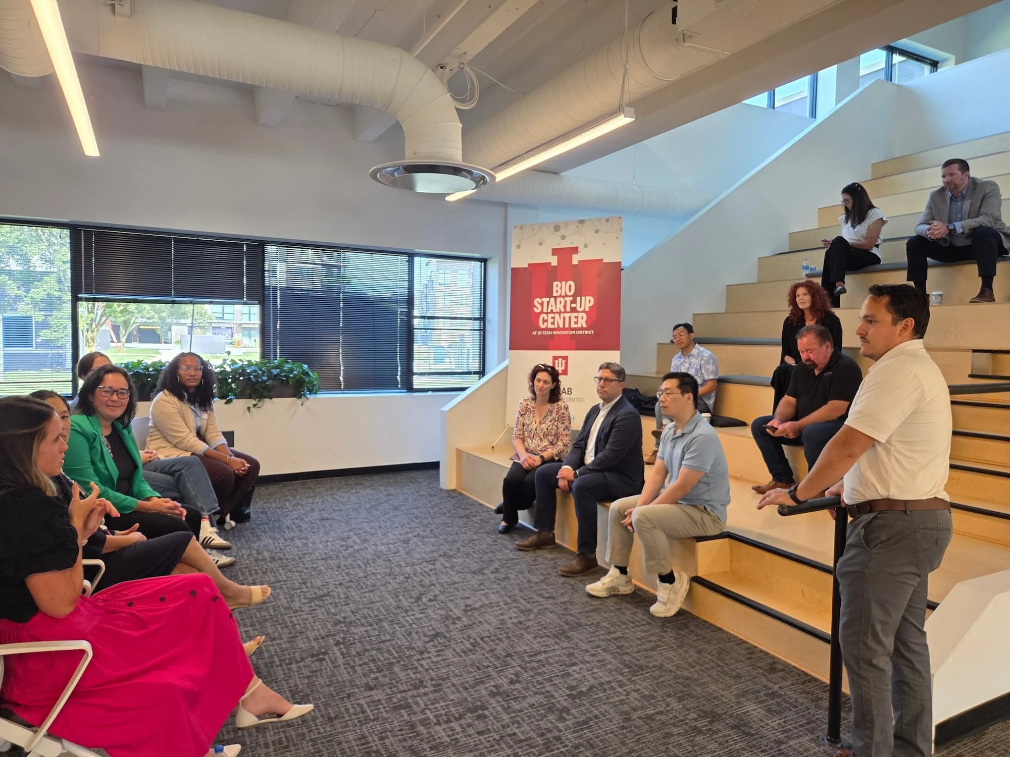 Founders gathered in the IU LAB Bio Start-up Center