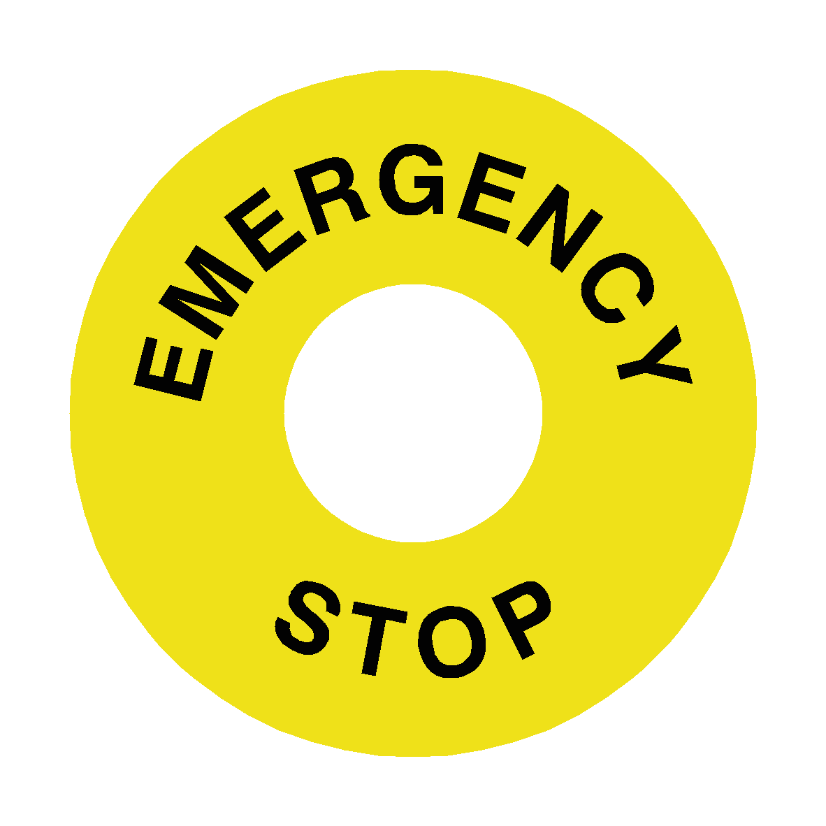 Emergency Stop label
