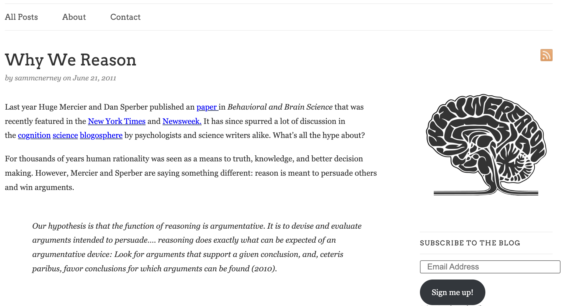 Why We Reason website screenshot