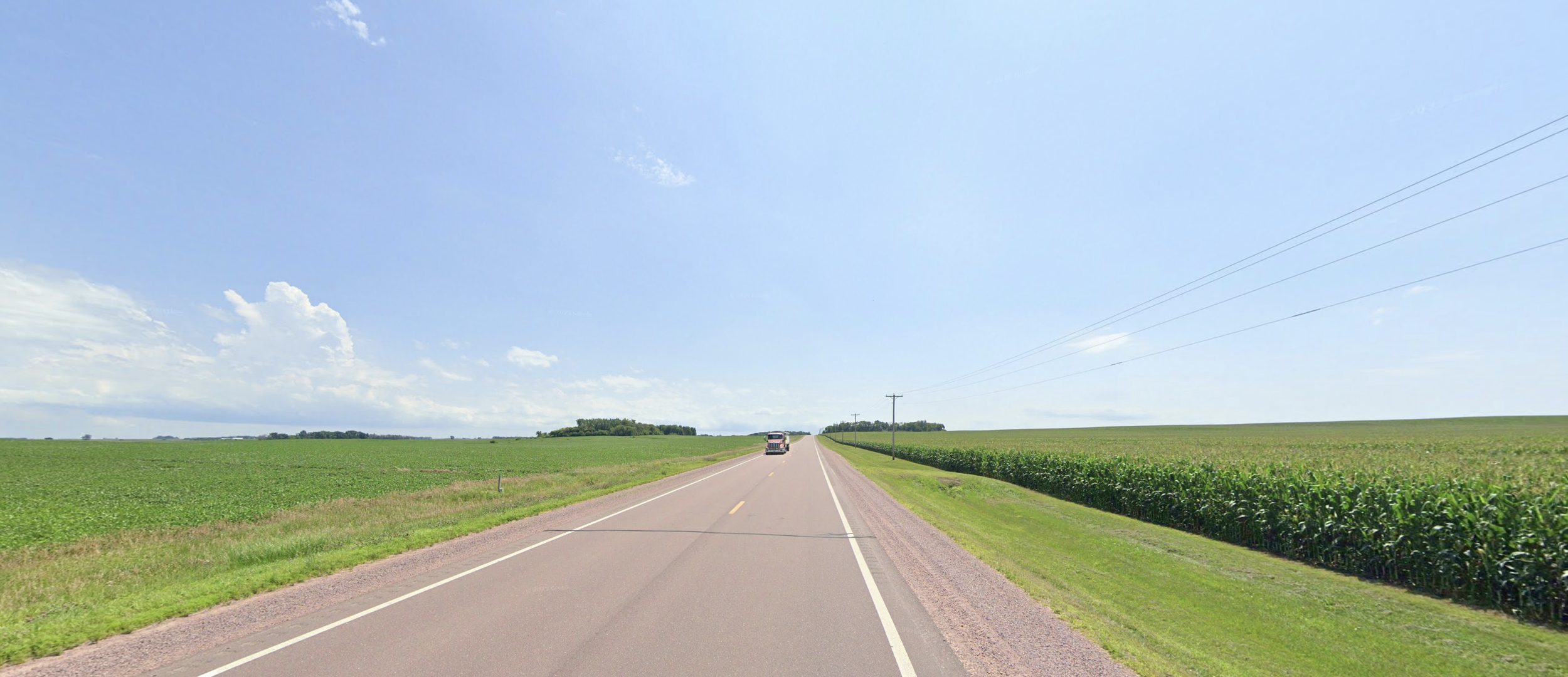 Great Plains farmland and north-south road grid