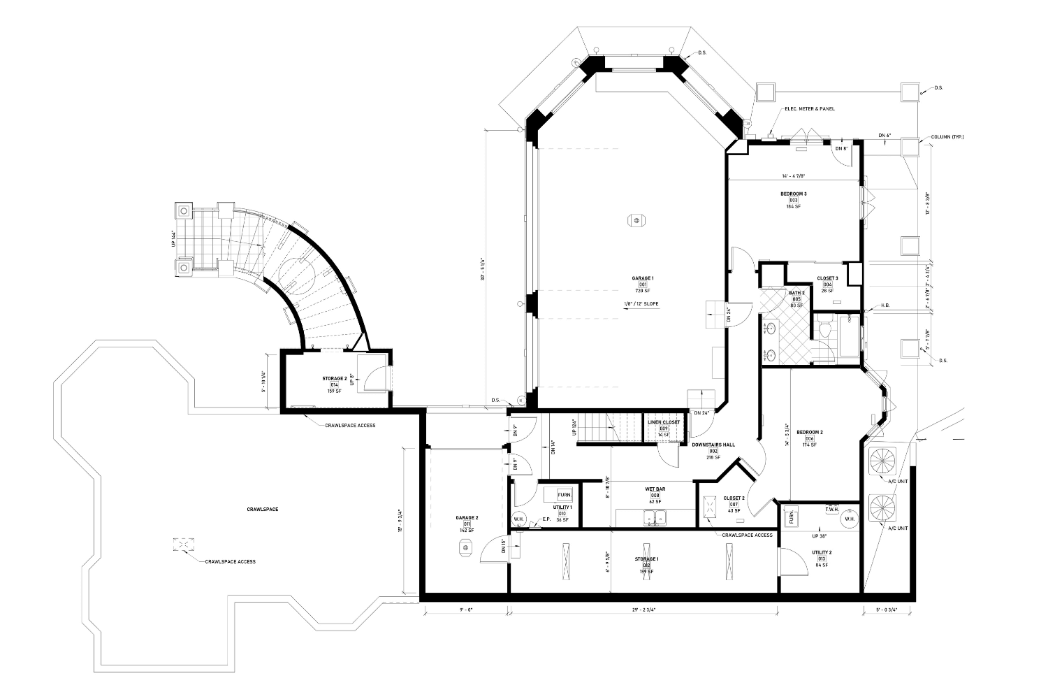 Architectural Modeling Single Family Bathroom Upgrades Floor Plan 1