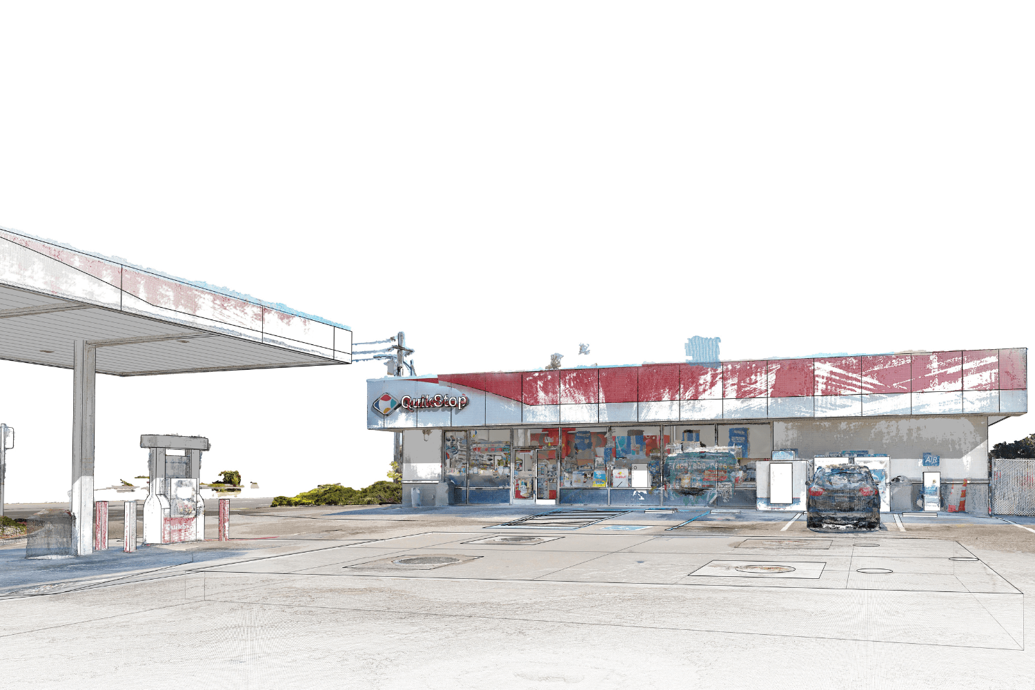 Scan to bim project Gas Station 3D 3 3