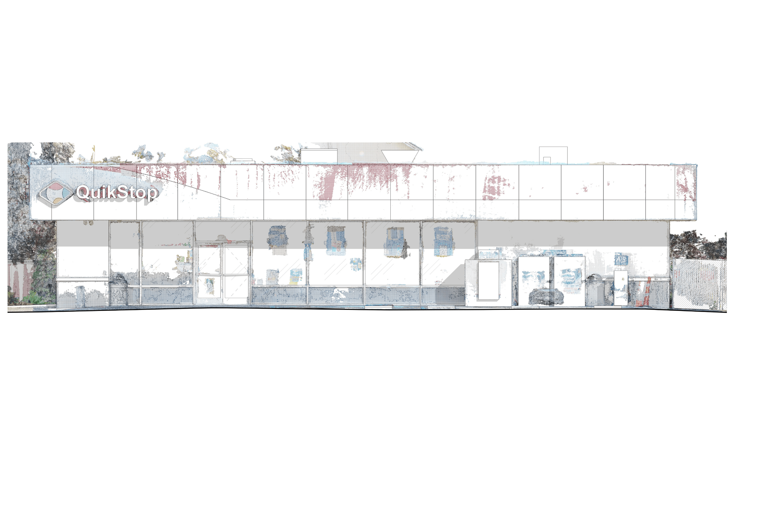 Scan to bim project Gas Station Elevation 1 1