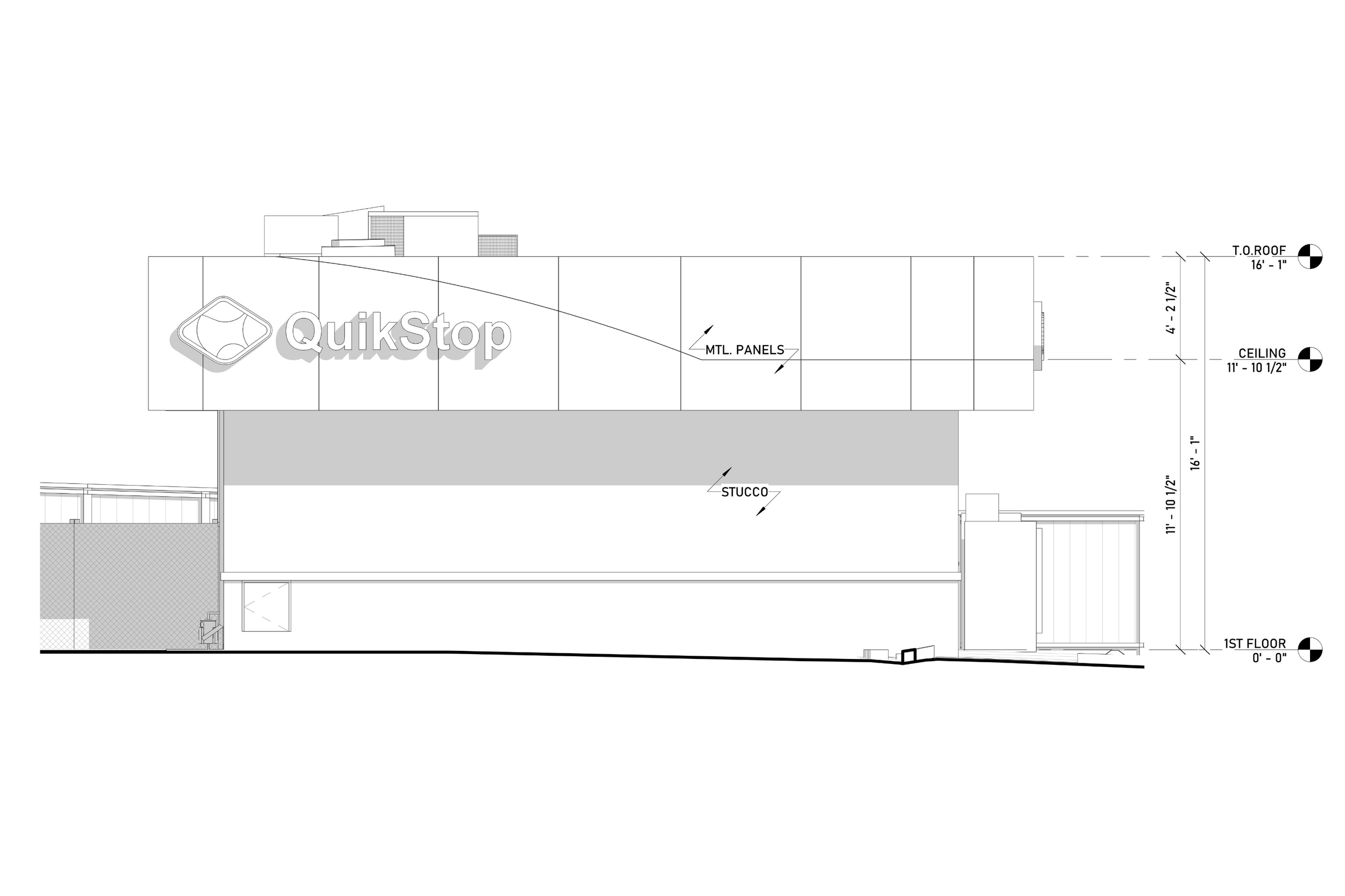 Scan to bim project Gas Station Elevation 2 2